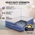 Air Bed Queen 56cm Coil Beam Built-in Electric Pump Navy