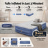 Air Bed Queen 56cm Coil Beam Built-in Electric Pump Navy