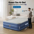 Queen Size Air Bed with Built-In Pump, Pillow & Flocked Surface