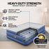 Queen Size Air Bed with Built-In Pump, Pillow & Flocked Surface