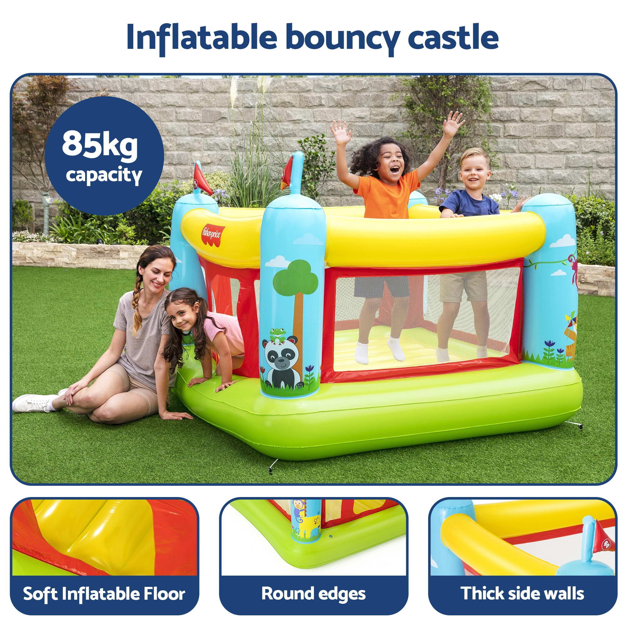 Kids Inflatable Jumping Castle Trampoline House 173cmx175cmx135cm