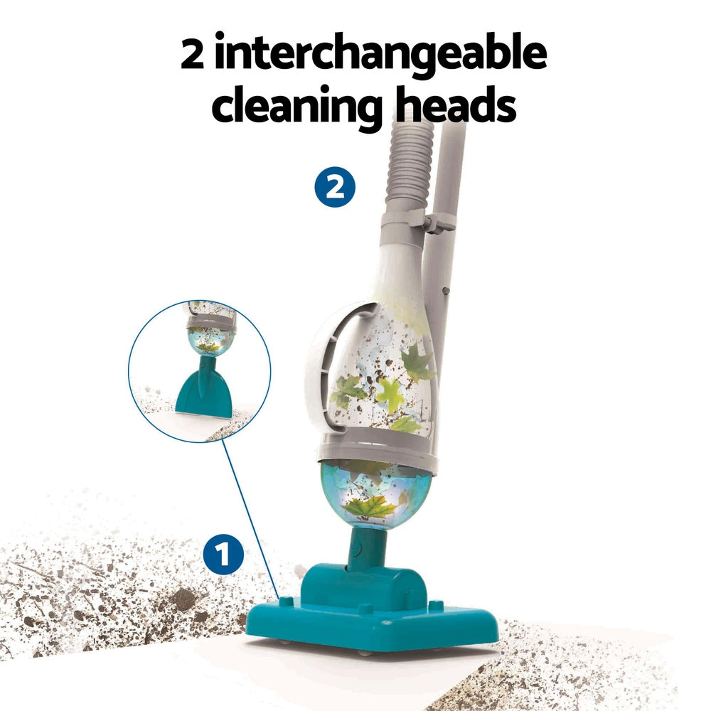 Pool Cleaner 2 Cleaning Heads Vacuum 6m Hose 1.9m Aluminium Pole