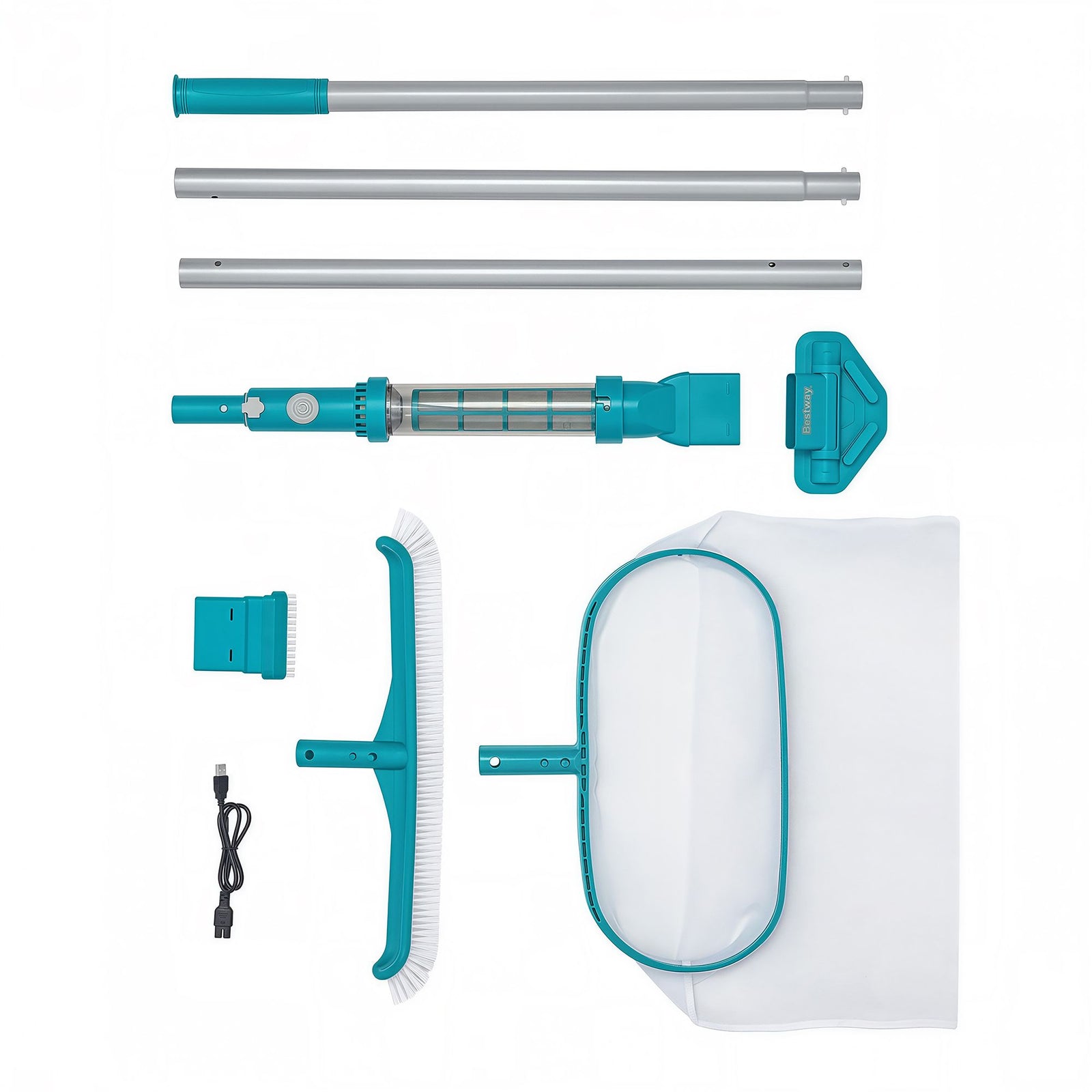 Bestway Pool Cleaner Maintenance Rechargeable Vacuum Cleaning Aluminium Pole 2m