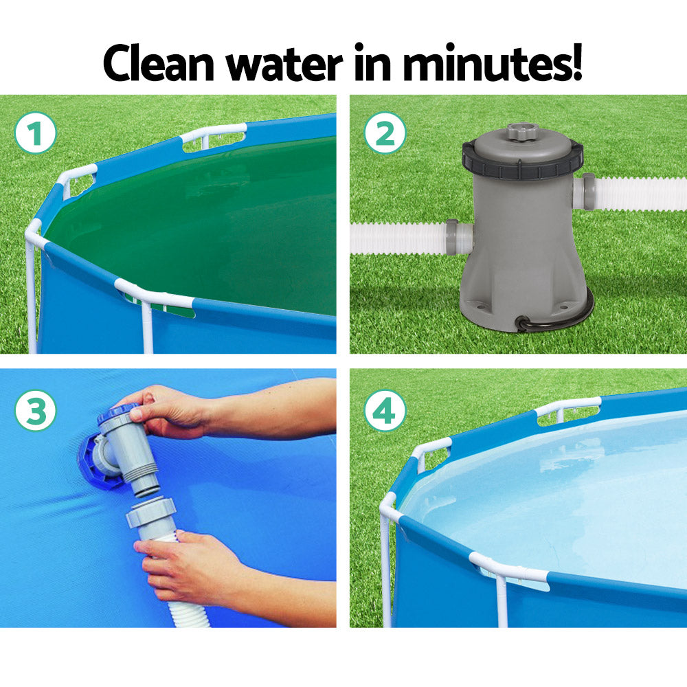 Bestway Pool Pump Cartridge Filter 330GPH 1249L/H Flowclear Filters Cleaner