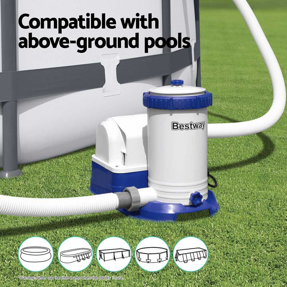 Bestway Pool Pump Cartridge Filter 2500GPH 9463L/H Flowclear Filters Cleaner