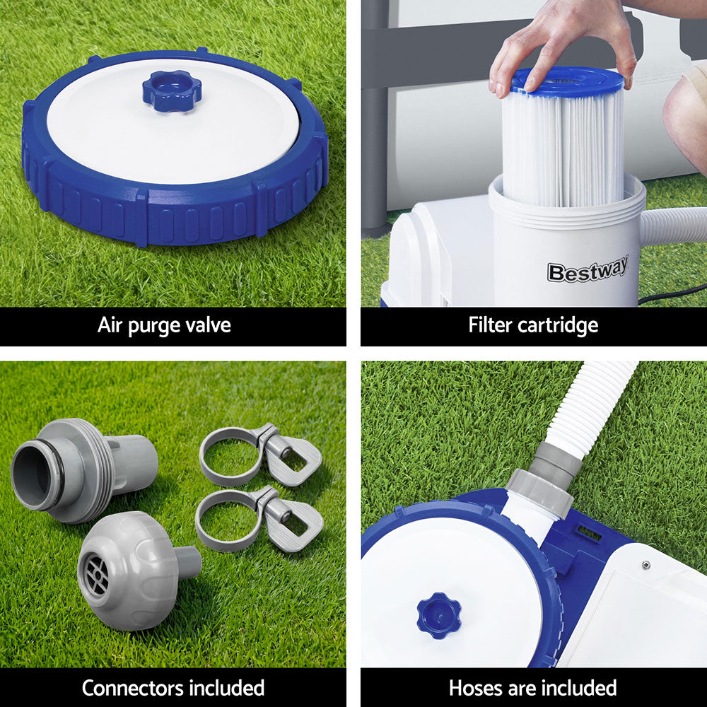 Bestway Pool Pump Cartridge Filter 2500GPH 9463L/H Flowclear Filters Cleaner