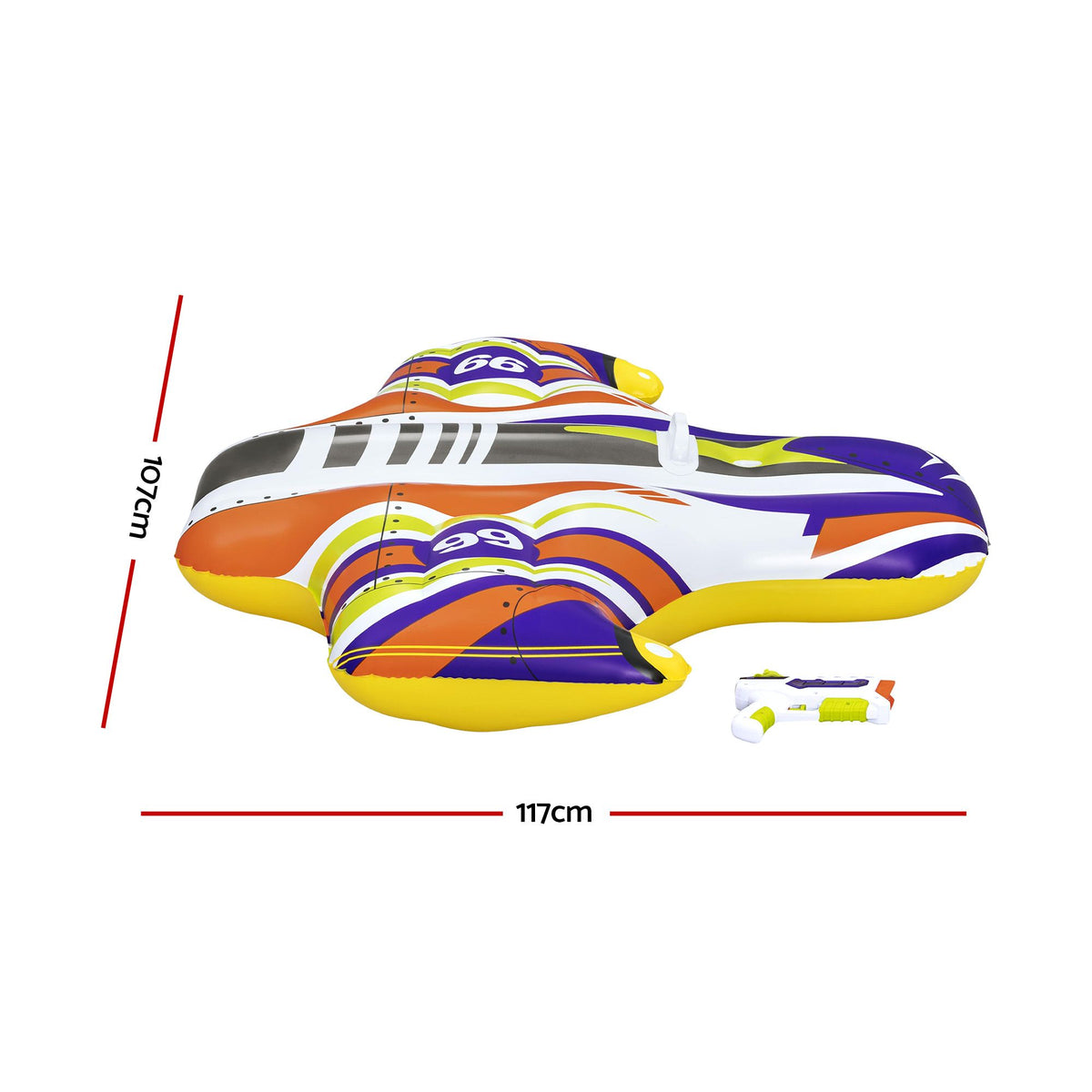 Spaceship Ride-On Pool Float Toy Floaties for Kids 45kg Capacity
