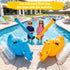Bestway Rhino Ride-On Pool Float Toy Set of 2 with Boppers for Kids Aged 3-12