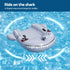 Shark Ride-On Pool Float Toy Floaties for Kids 45kg Capacity Grey