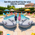 Shark Ride-On Pool Float Toy Floaties for Kids 45kg Capacity Grey