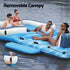 Pool Float Island Inflatable Lounge 6-person Raft Seat Canopy