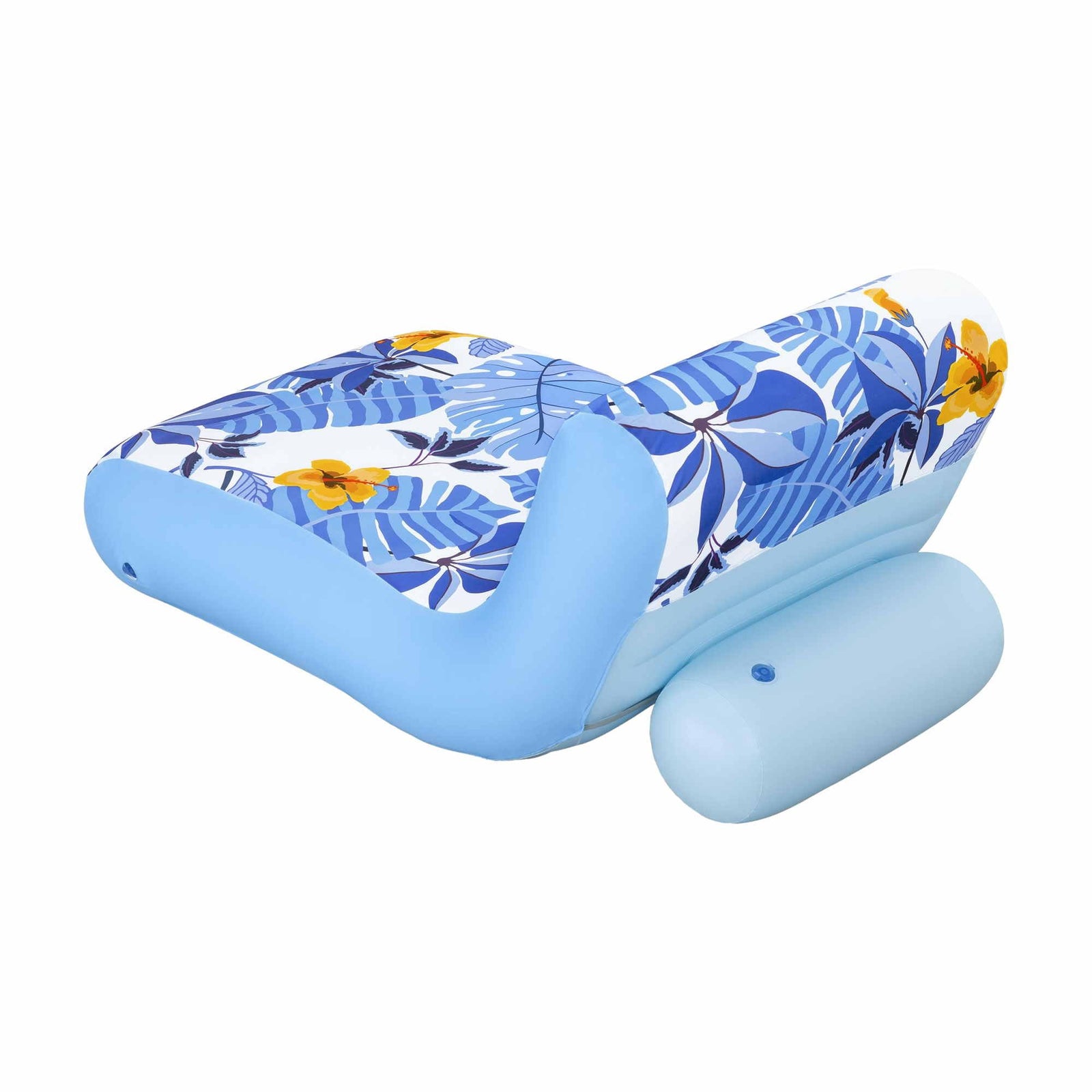 Inflatable Pool Float Sun Lounger with Cup Holder 163x94cm Blue