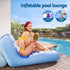 Inflatable Pool Float Sun Lounger with Cup Holder 163x94cm Blue