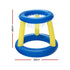 Inflatable Pool Basketball Hoop Float Set with Ball, Stable Base, Blue