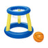 Inflatable Pool Basketball Hoop Float Set with Ball, Stable Base, Blue