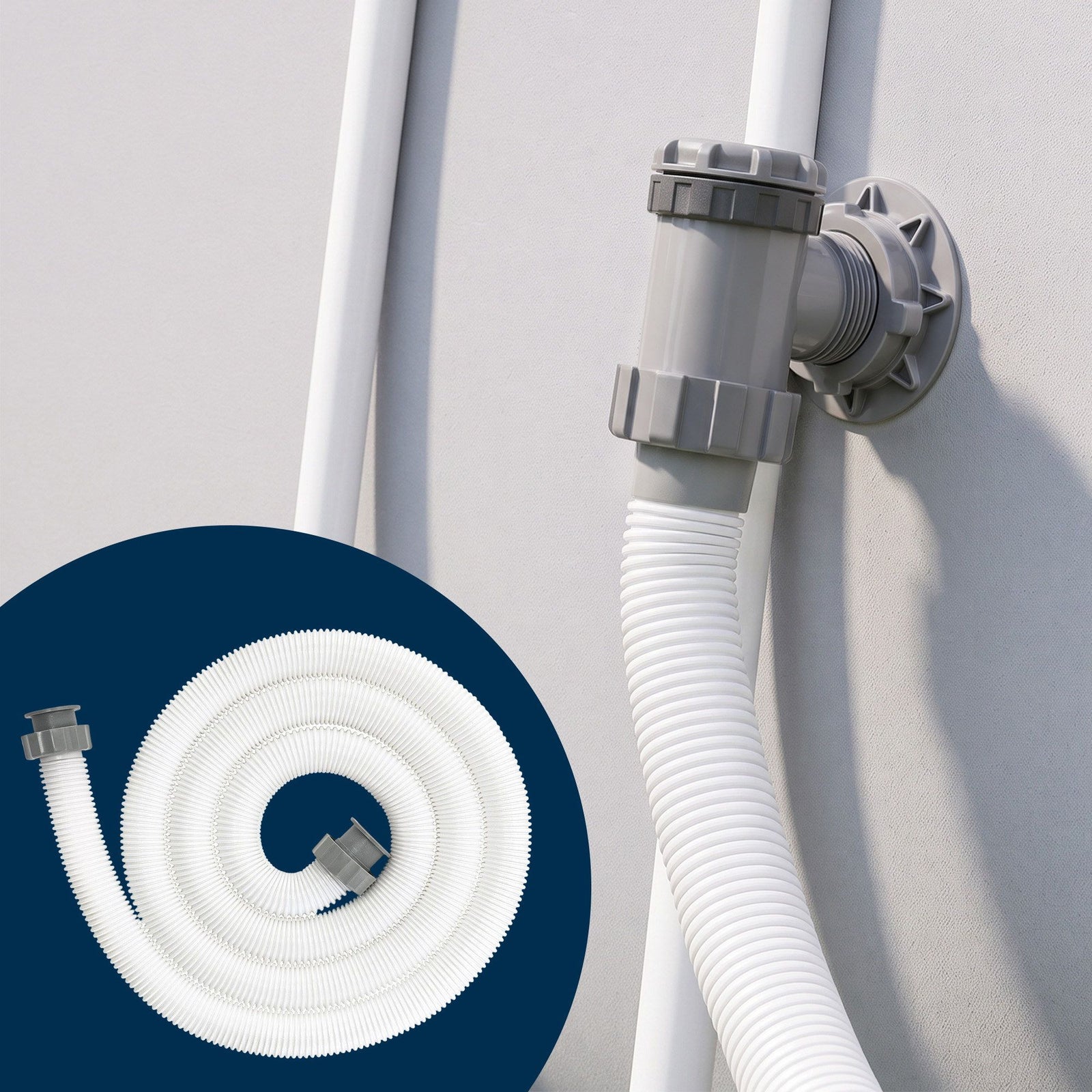 Bestway 38mm Pool Hose Replacement Sand Filter Cartridge Filter Pump Pipe 3m