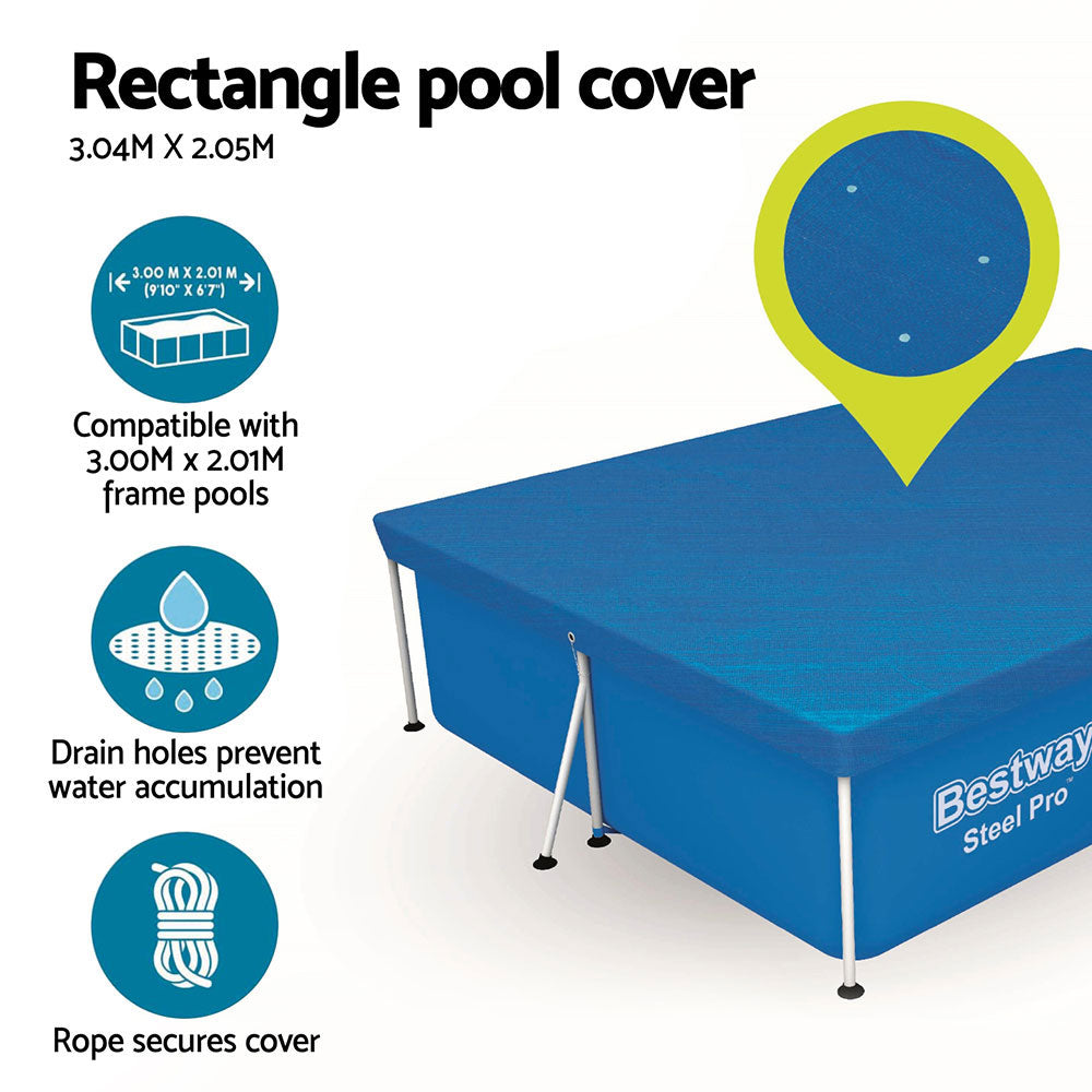 Bestway Pool Cover 58106 Fits 3x2.01m Above Ground Swimming Pool PE Blanket