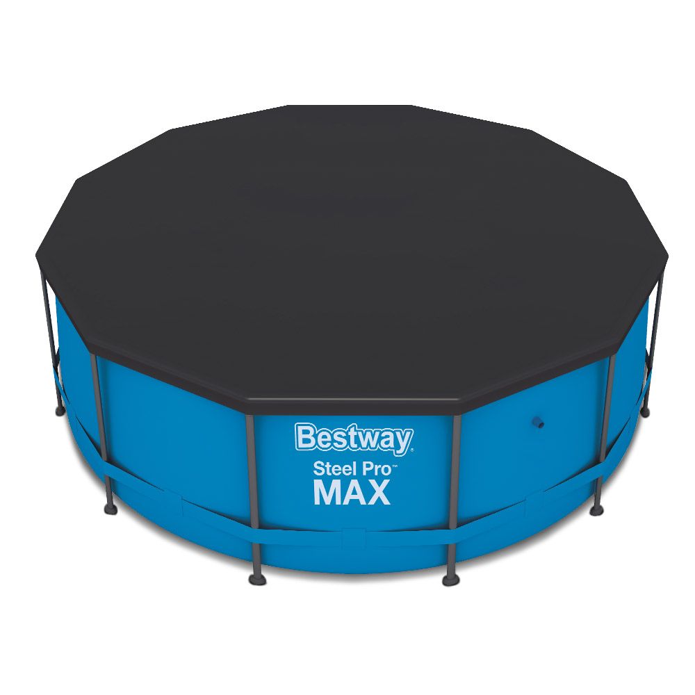 Pool Cover 3.7m Round PVC UV Resistant Drainage Holes with Ropes