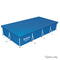 Pool Cover 4.1x2.26m PVC Durable UV Resistant Rope Ties Drainage