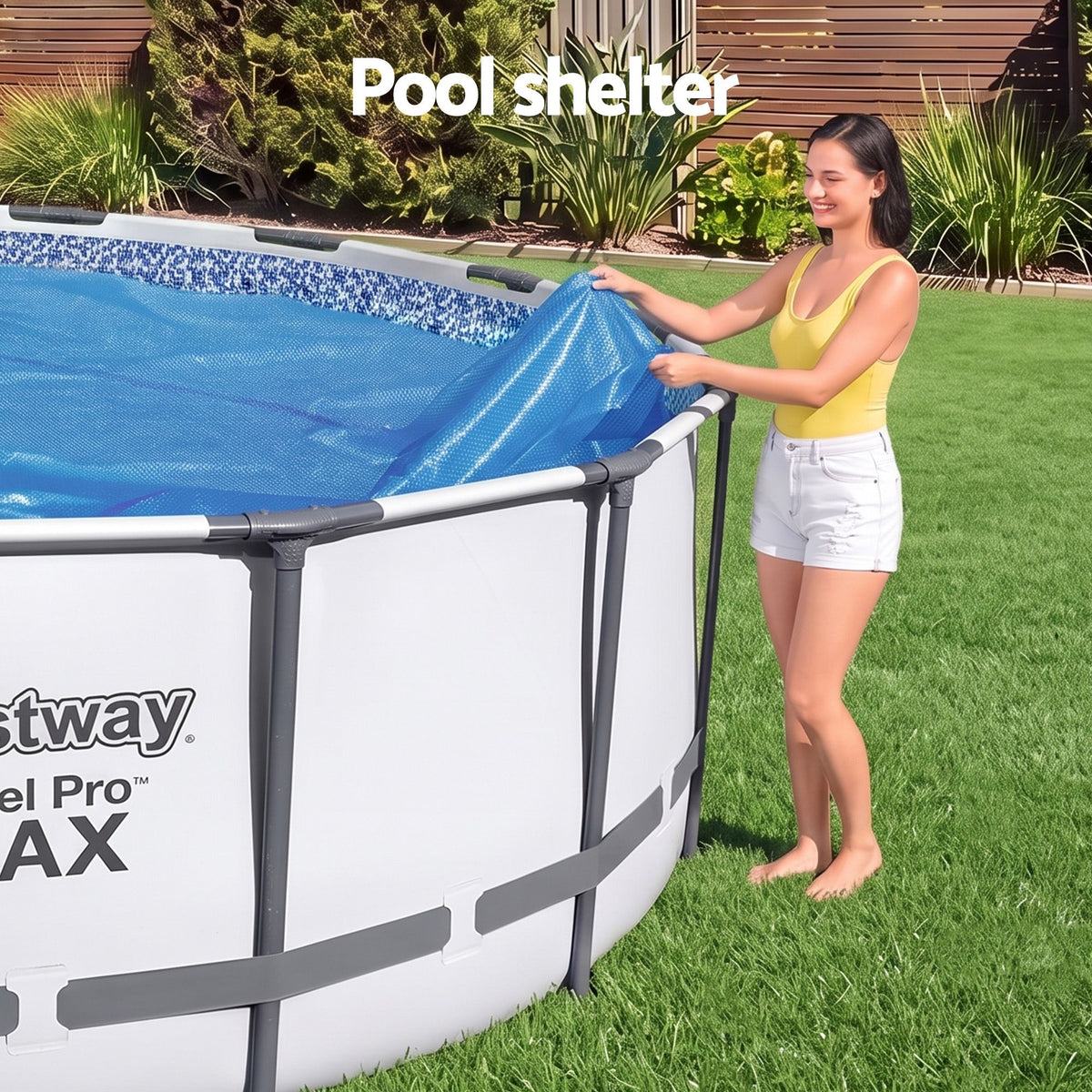 Bestway Solar Pool Cover for 3.66m Round Above Ground Pools, Bubble Heat Blanket