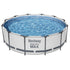 Swimming Pool 366x100cm Steel Frame Round Above Ground Pools w/ Filter Pump 9150L