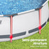 Swimming Pool 366x100cm Steel Frame Round Above Ground Pools w/ Filter Pump 9150L