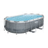 Swimming Pool 427x250x100cm Steel Frame Above Ground Pools Filter Pump Ladder 7250L