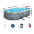 Swimming Pool 427x250x100cm Steel Frame Above Ground Pools Filter Pump Ladder 7250L