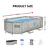 Bestway Power Steel Frame Pool 4.27m x 2.5m Above Ground Set with Pump