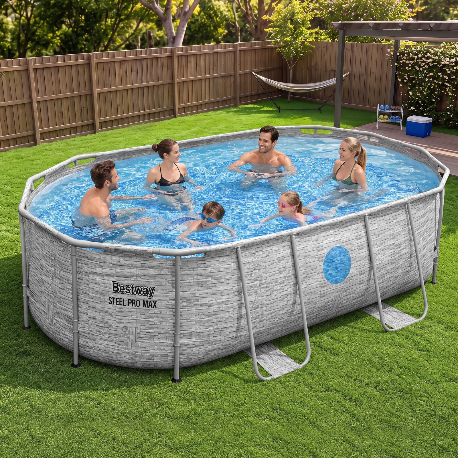 Bestway Power Steel Frame Pool 4.27m x 2.5m Above Ground Set with Pump