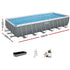 Bestway 7.32m Power Steel Above Ground Pool, 30045L, Pump, Ladder, Cover