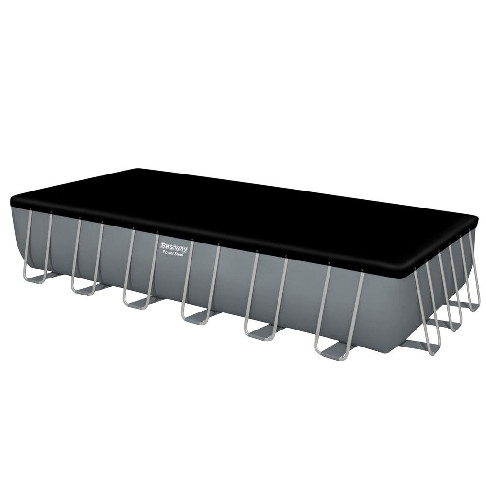 Bestway 7.32m Power Steel Above Ground Pool, 30045L, Pump, Ladder, Cover