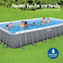 Bestway 7.32m Power Steel Above Ground Pool, 30045L, Pump, Ladder, Cover