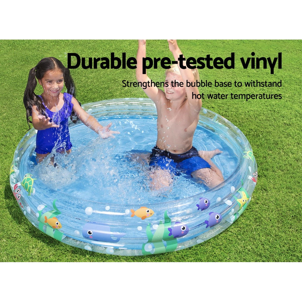 Bestway 152cm Round Inflatable Kids Paddling Pool 3-Ring Above Ground Play Pool