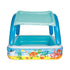 Kids Inflatable Canopy Play Pool 140cm UV Sunshade Marine Graphics