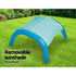 Kids Inflatable Canopy Play Pool 140cm UV Sunshade Marine Graphics