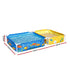 2-in-1 Kids Pool and Sandpit Set 122cm/90cm Metal Frame Yellow Blue