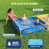 2-in-1 Kids Pool and Sandpit Set 122cm/90cm Metal Frame Yellow Blue