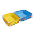2-in-1 Kids Pool and Sandpit Set 122cm/90cm Metal Frame Yellow Blue