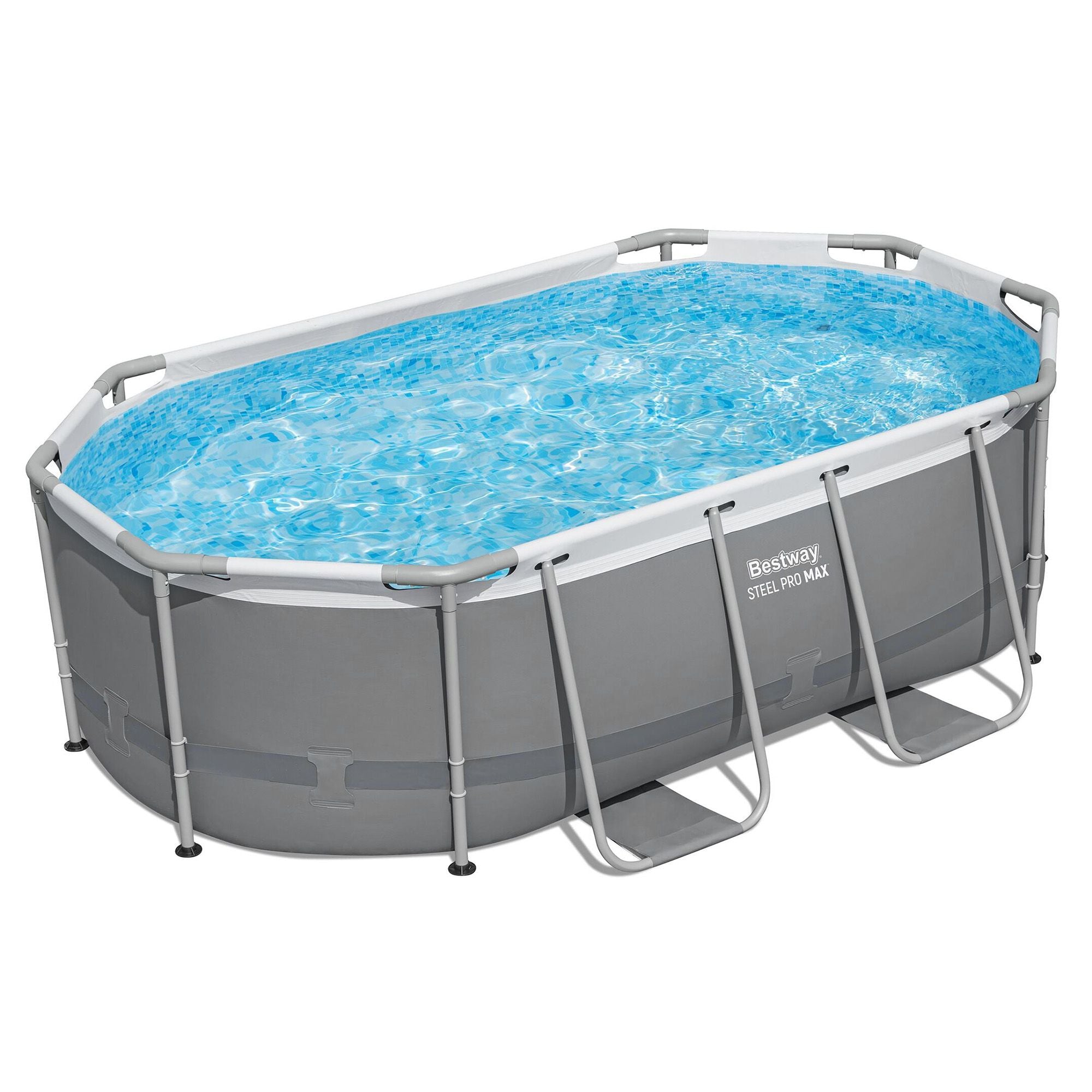 Swimming Pools 305cm x 200cm x 84cm Steel Above Ground Backyard Pool Set