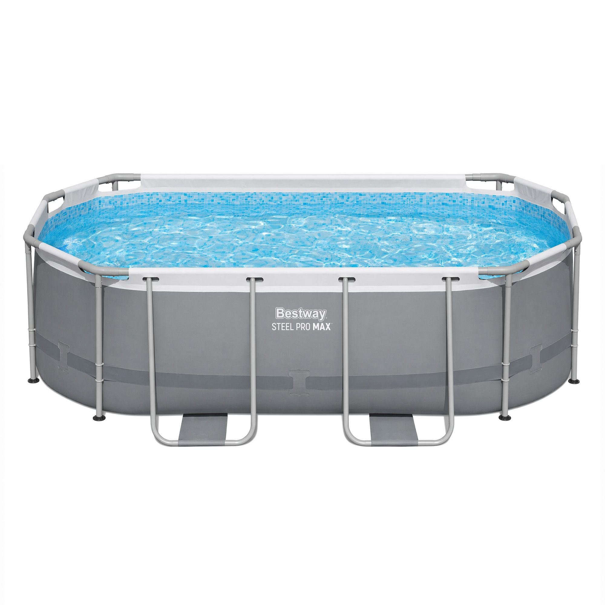 Swimming Pools 305cm x 200cm x 84cm Steel Above Ground Backyard Pool Set