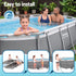 Swimming Pools 305cm x 200cm x 84cm Steel Above Ground Backyard Pool Set