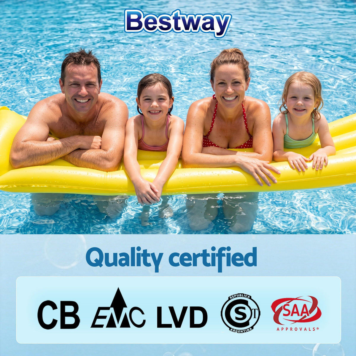 Swimming Pools 305cm x 200cm x 84cm Steel Above Ground Backyard Pool Set