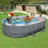 Bestway 488x305x107cm Swimming Pool Steel Frame Set w/ Pump Filter Ladder Cover