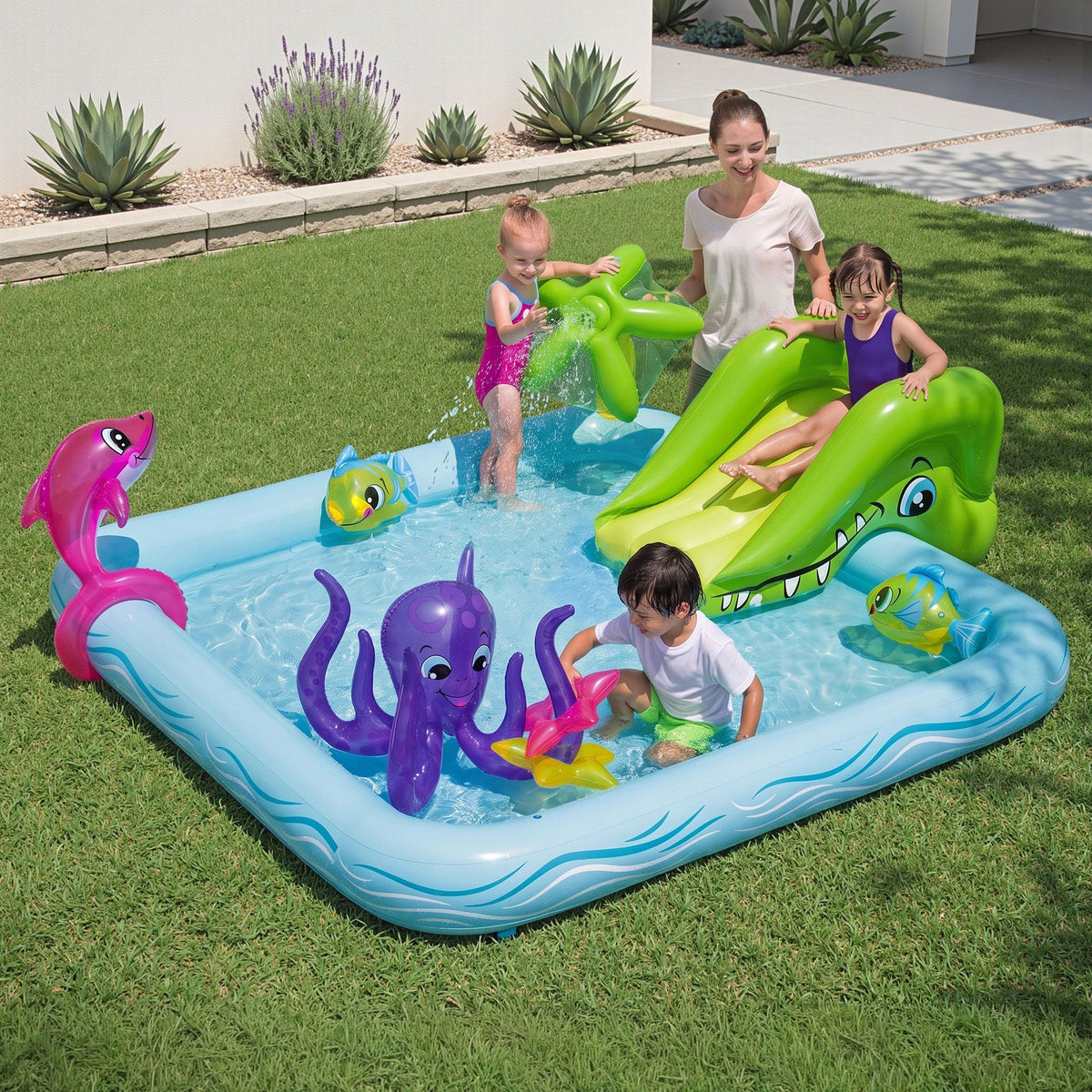 Kids Pool 239x206x86cm Inflatable Above Ground Play Pools 308L