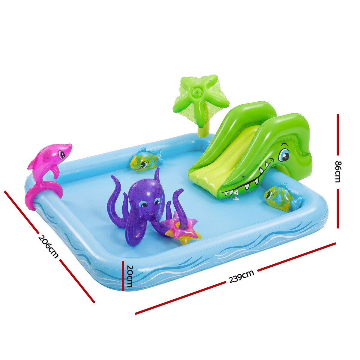 Kids Pool 239x206x86cm Inflatable Above Ground Play Pools 308L