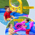 Bestway Kids Inflatable Play Splash Pool with Slide Ball Tossing Toys Coral Basket
