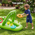 Inflatable Alligator Kids Play Pool with Slide 234cmx163cm Green