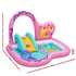 Inflatable Butterfly Kids Play Pool Park with Slide 180cm Pink