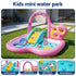 Inflatable Butterfly Kids Play Pool Park with Slide 180cm Pink